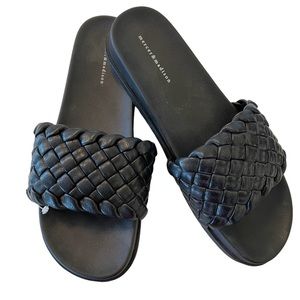 NWT Mercer & Madison Woven Slide Black Size 9.5